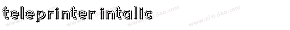 Teleprinter Intalic字体转换